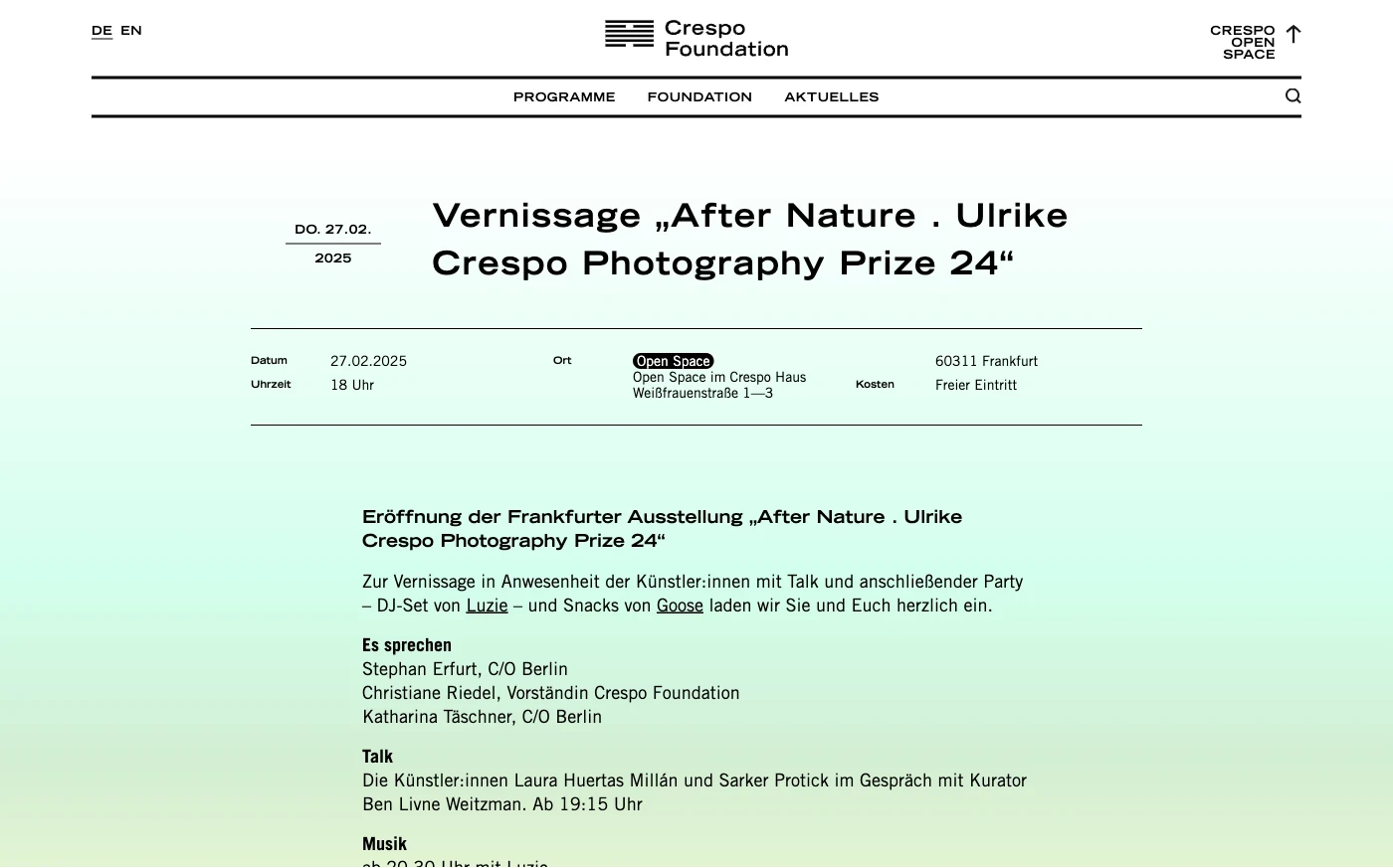 Crespo Foundation – Website