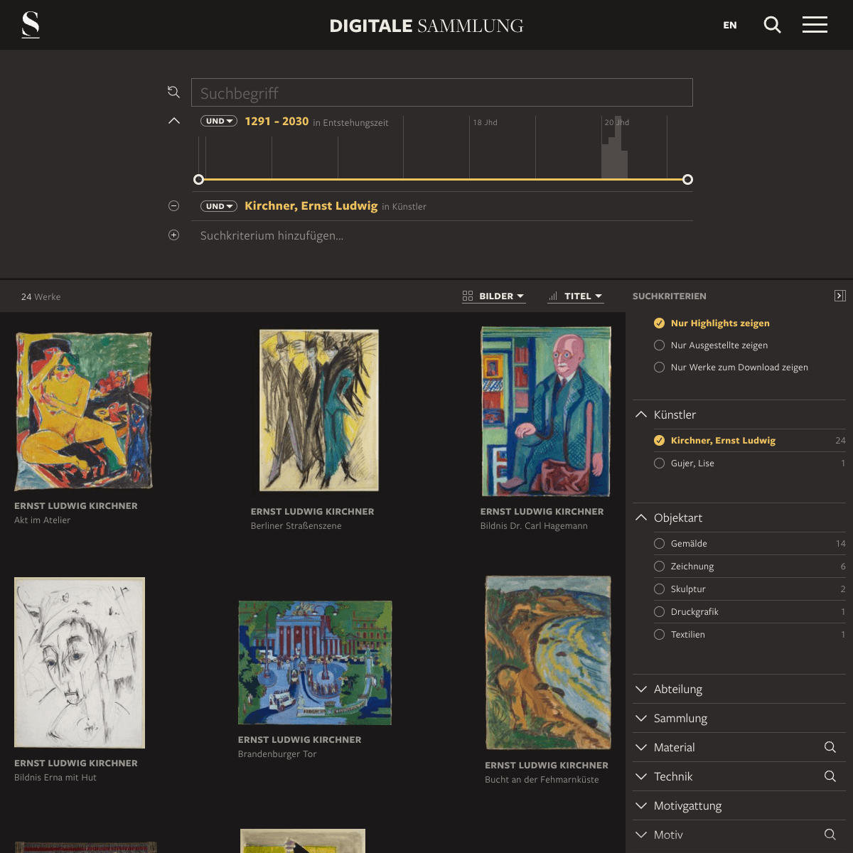 Digitale Sammlung – Website