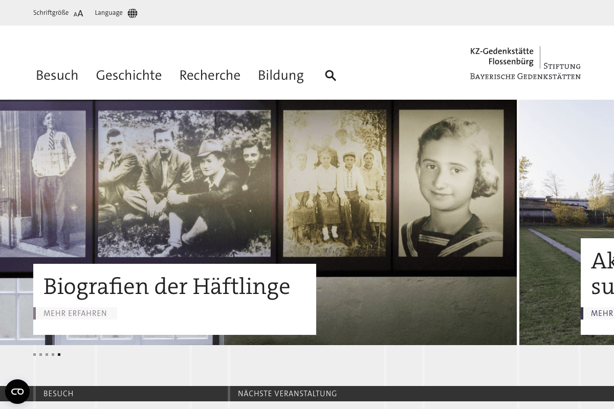 KZ-Gedenkstätte Flossenbürg – Website